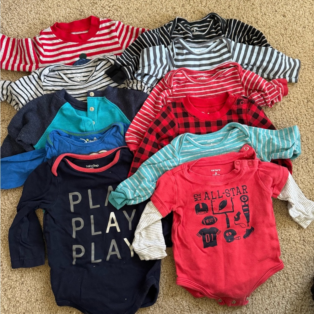 Carter's Kids Bodysuits - Red, Blue, Gray, Black